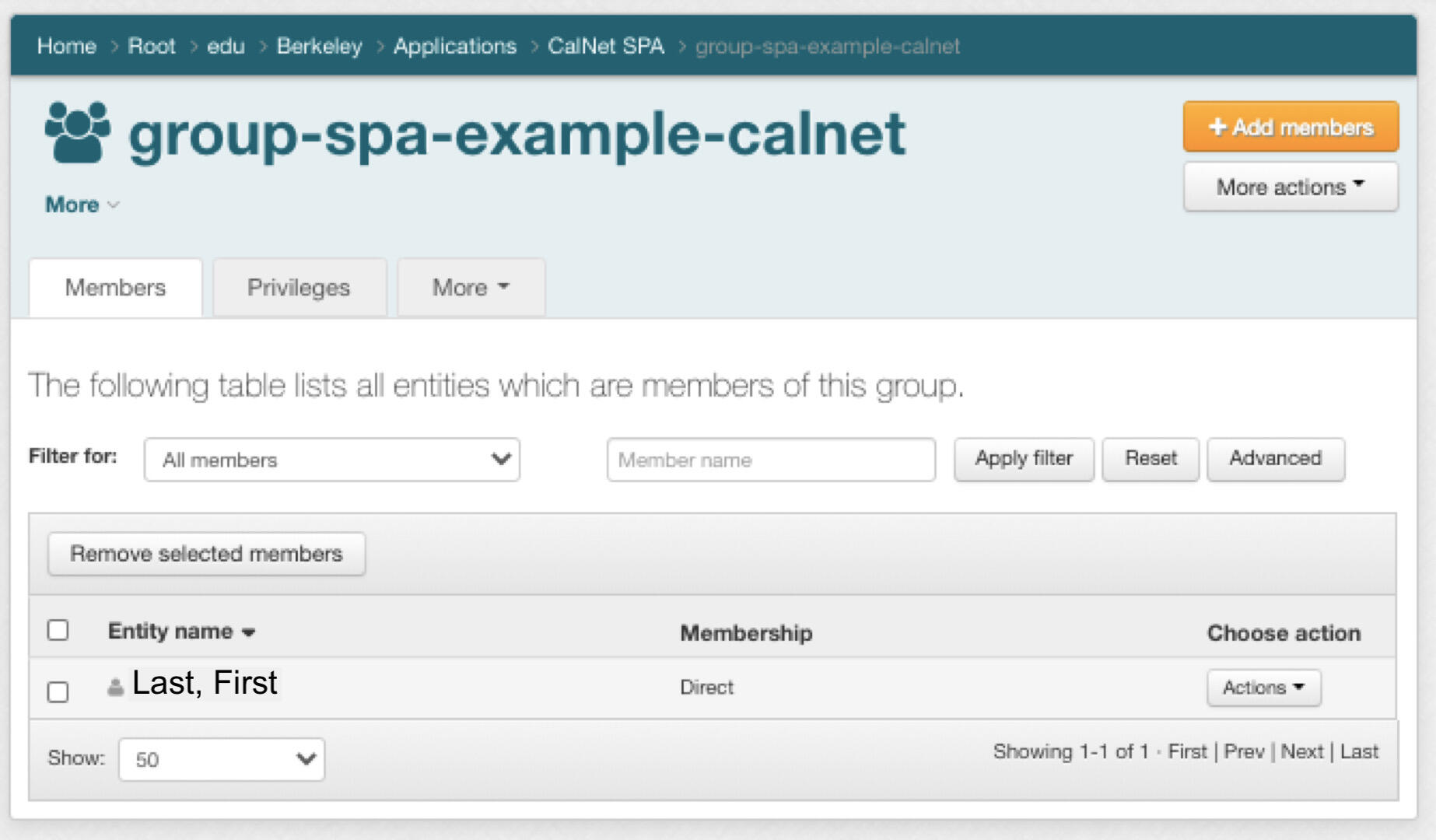 CalGroups SPA Page CalGroups SPA Page