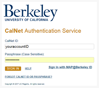 Log in to CalNet Log in to CalNet